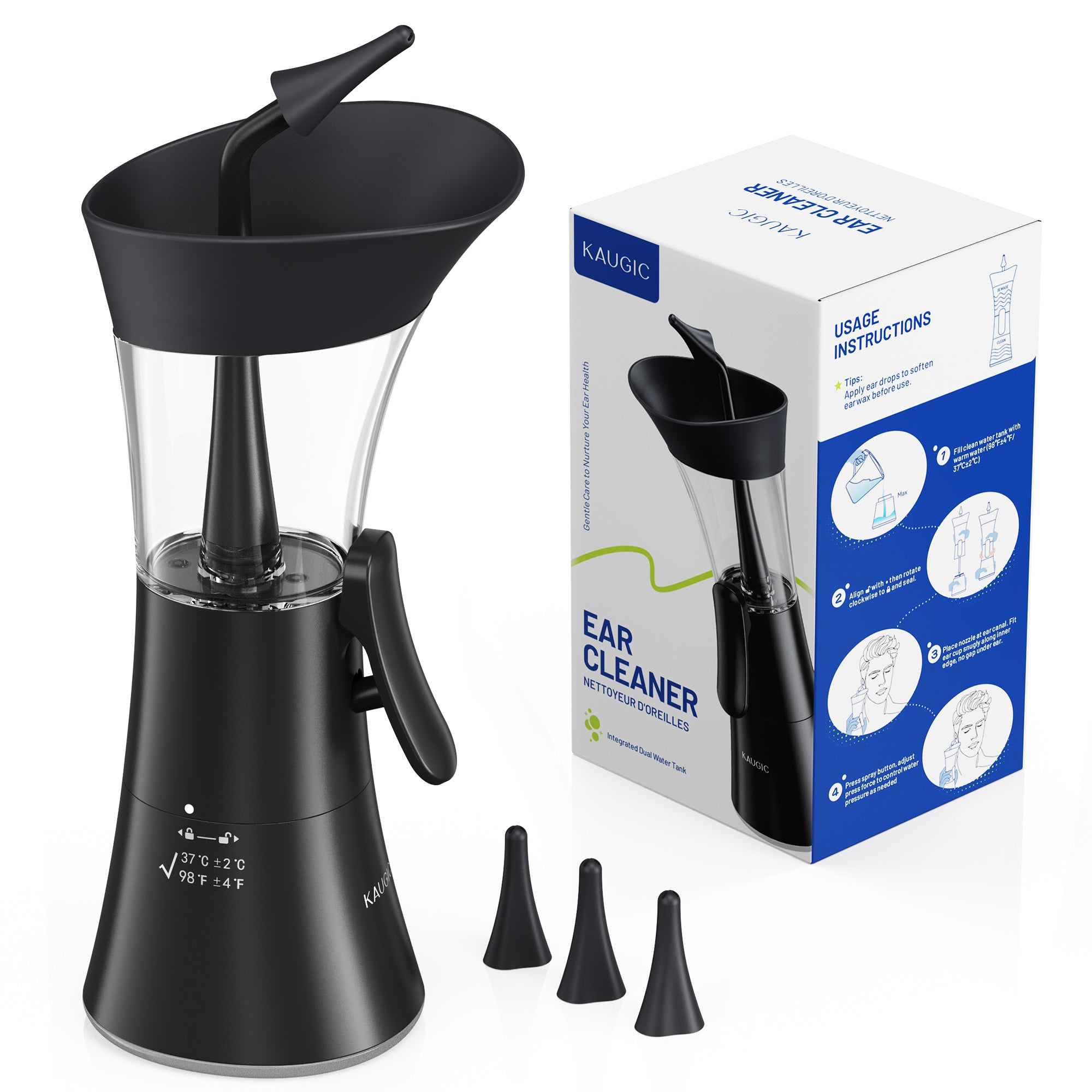 Upgraded Ear Wax Removal Kit, Manual Ear Cleaner, FSA Eligible Items Only List, One-Hand Use, Safe & Comfortable for Home