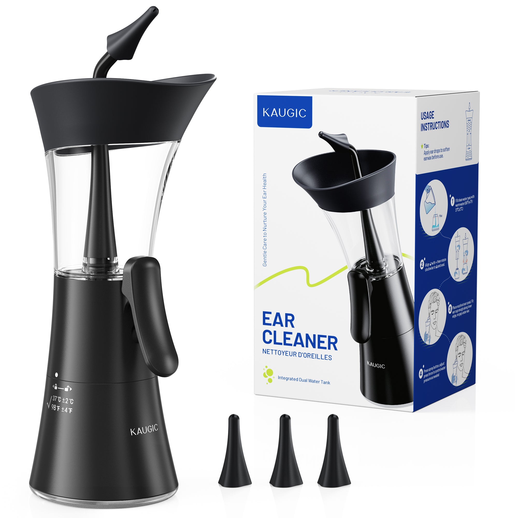 Upgraded Ear Wax Removal Kit, Manual Ear Cleaner, FSA Eligible Items Only List, One-Hand Use, Safe & Comfortable for Home