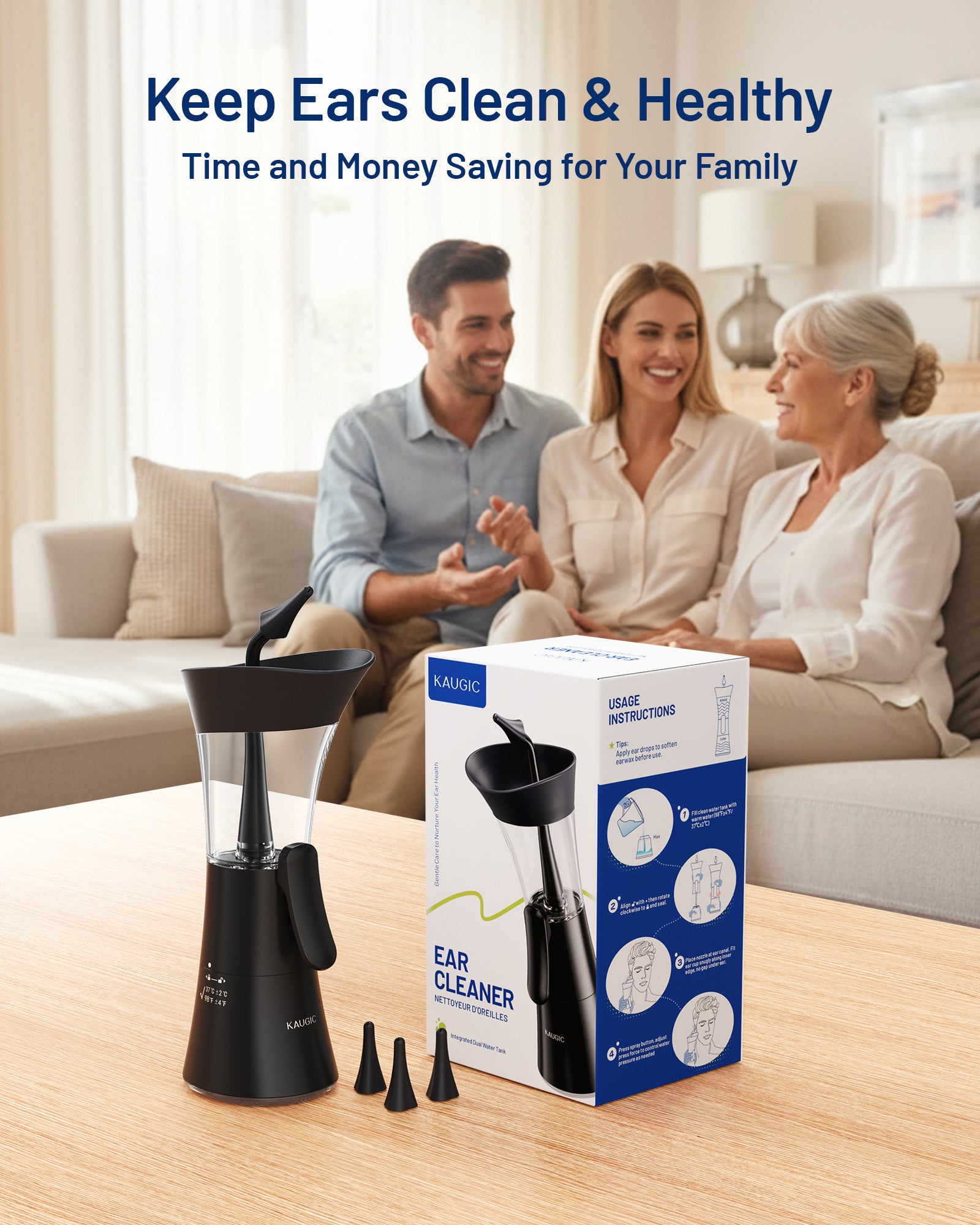 Upgraded Ear Wax Removal Kit, Manual Ear Cleaner, FSA Eligible Items Only List, One-Hand Use, Safe & Comfortable for Home