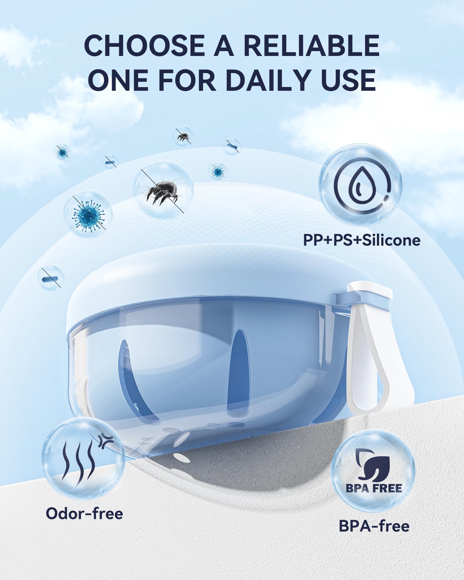 KAUGIC Leak Proof Denture Bath Case