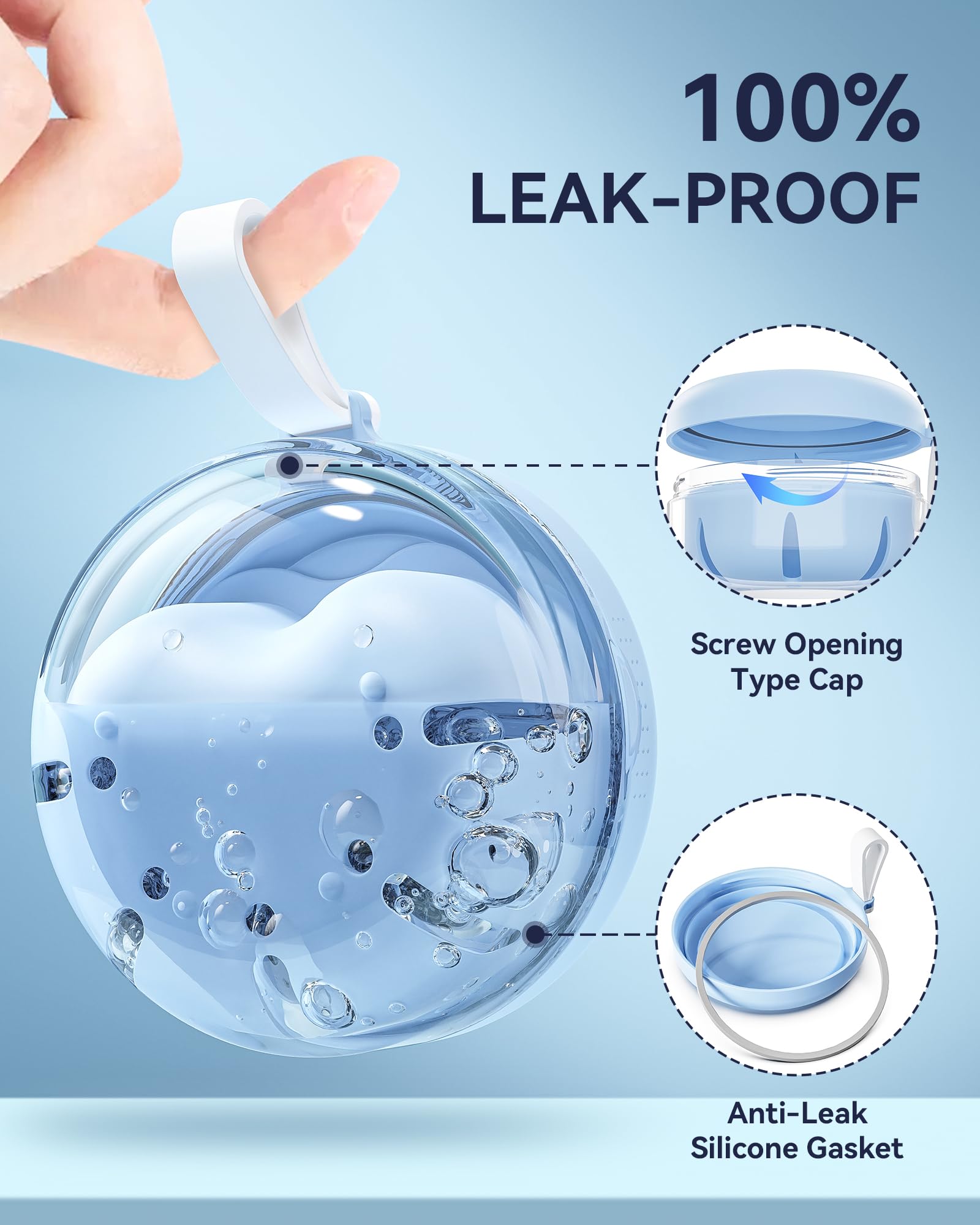 KAUGIC Leak Proof Denture Bath Case