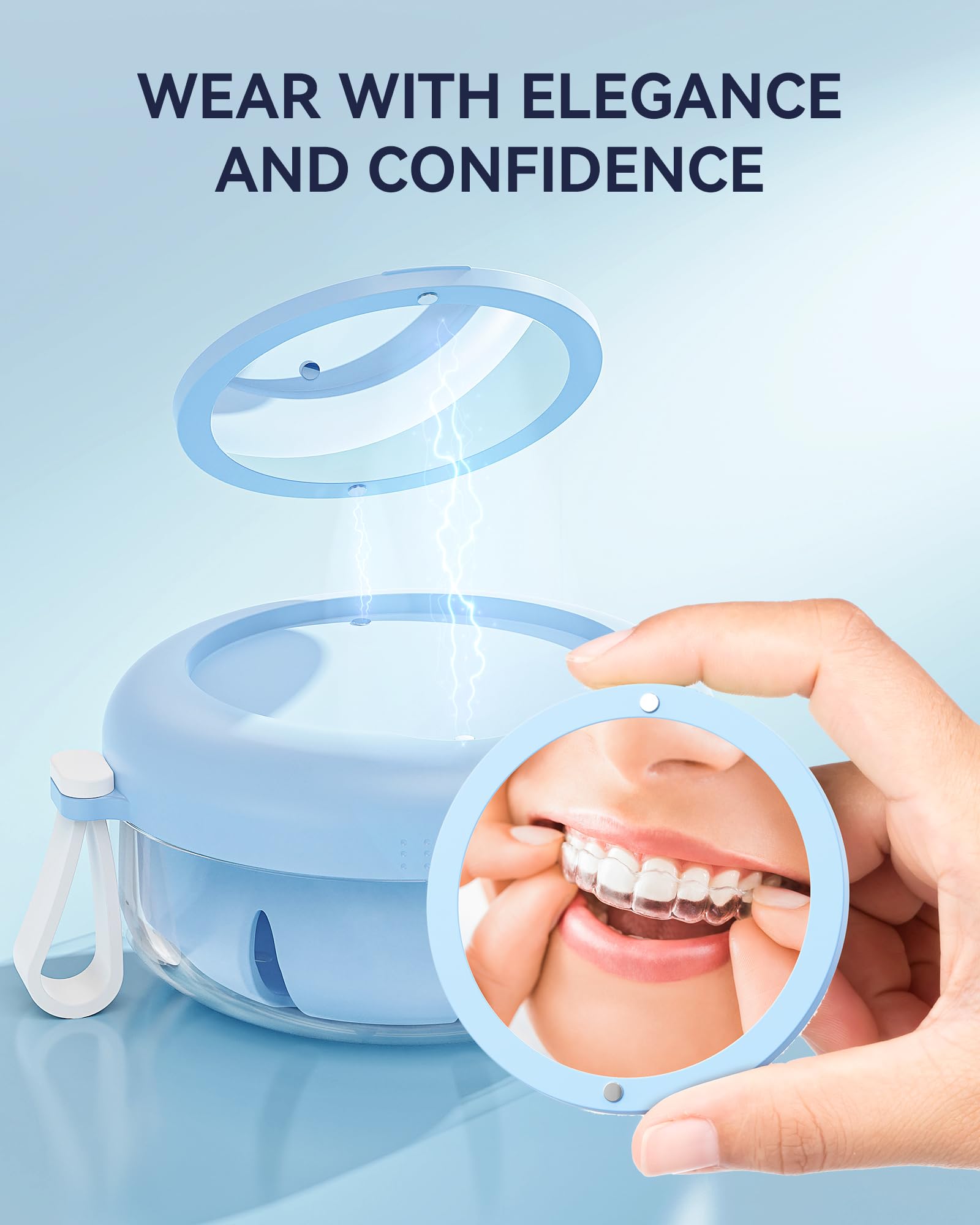 KAUGIC Leak Proof Denture Bath Case