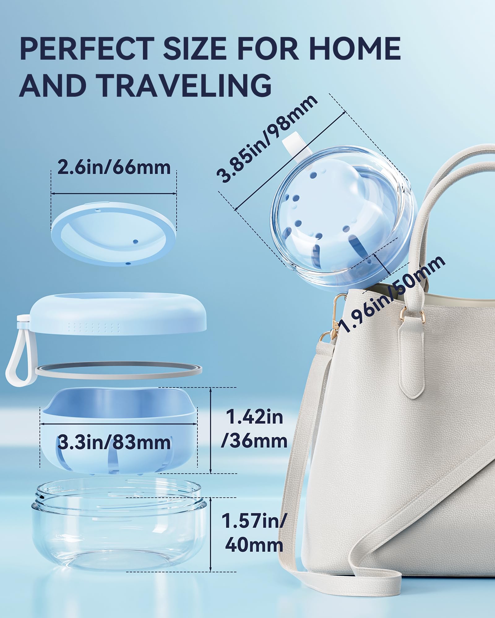 KAUGIC Leak Proof Denture Bath Case