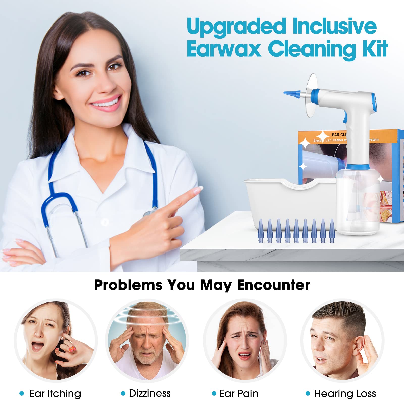 KAUGIC Electric Ear Wax Removal with Camera Set