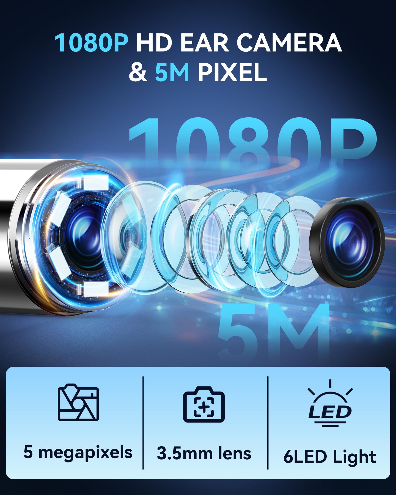 KAUGIC Electric Ear Wax Removal with Camera Set