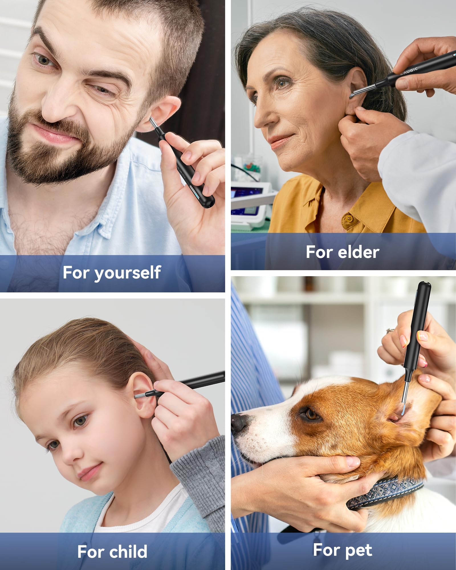 KAUGIC Electric Ear Wax Removal with Camera Set