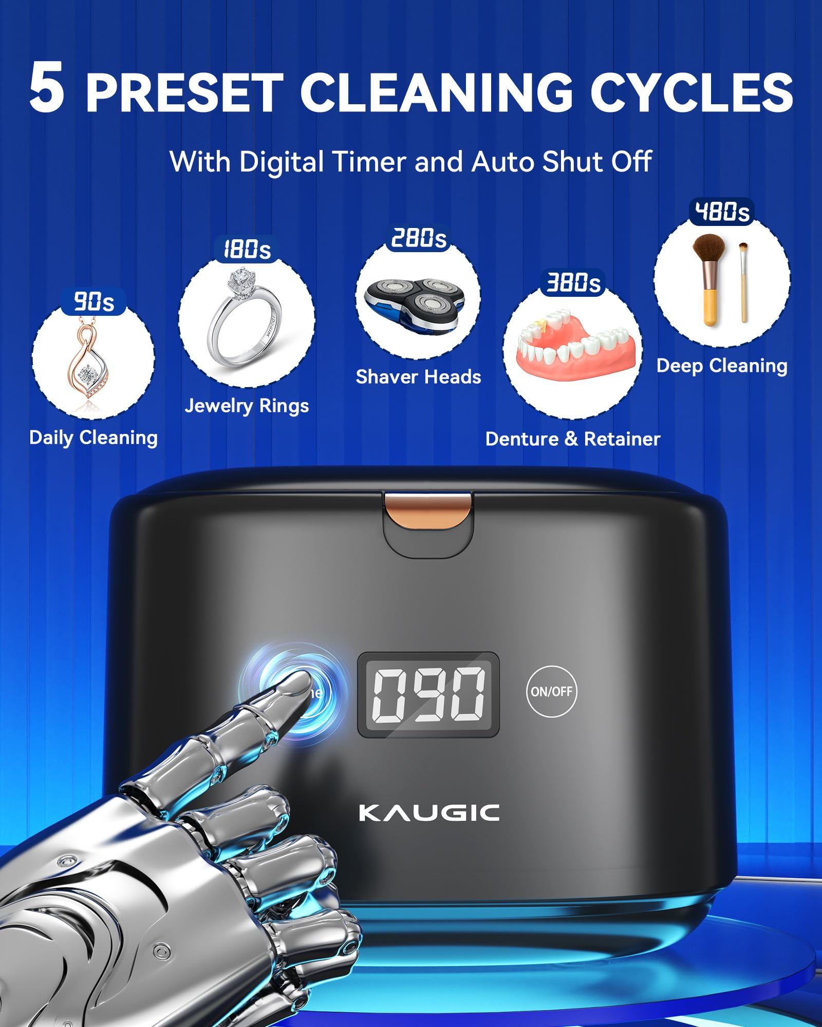 KAUGIC Ultrasonic Retainer Cleaner