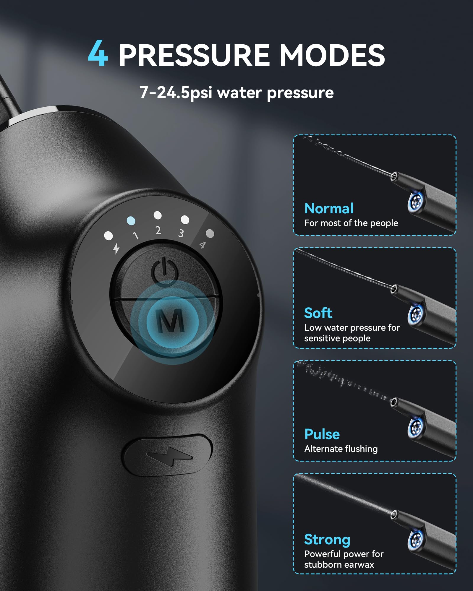KAUGIC Water Powered Ear Cleaner with Camera