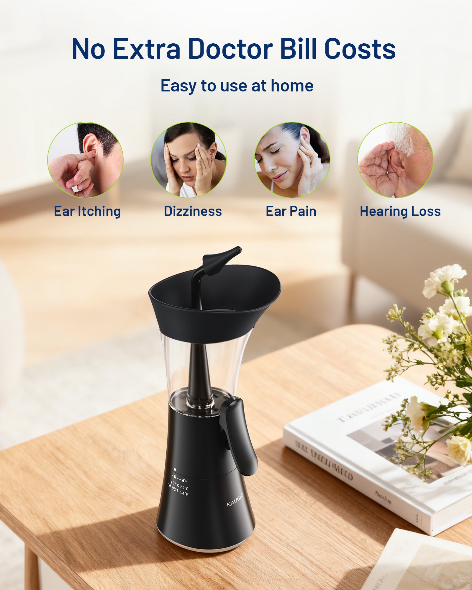 Upgraded Ear Wax Removal Kit, Manual Ear Cleaner, FSA Eligible Items Only List, One-Hand Use, Safe & Comfortable for Home