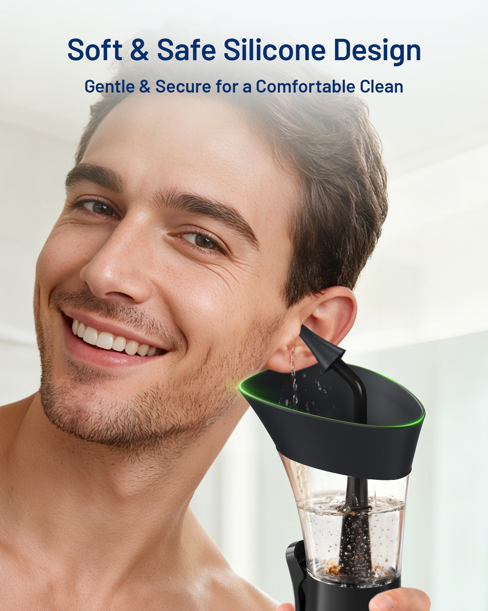 Upgraded Ear Wax Removal Kit, Manual Ear Cleaner, FSA Eligible Items Only List, One-Hand Use, Safe & Comfortable for Home