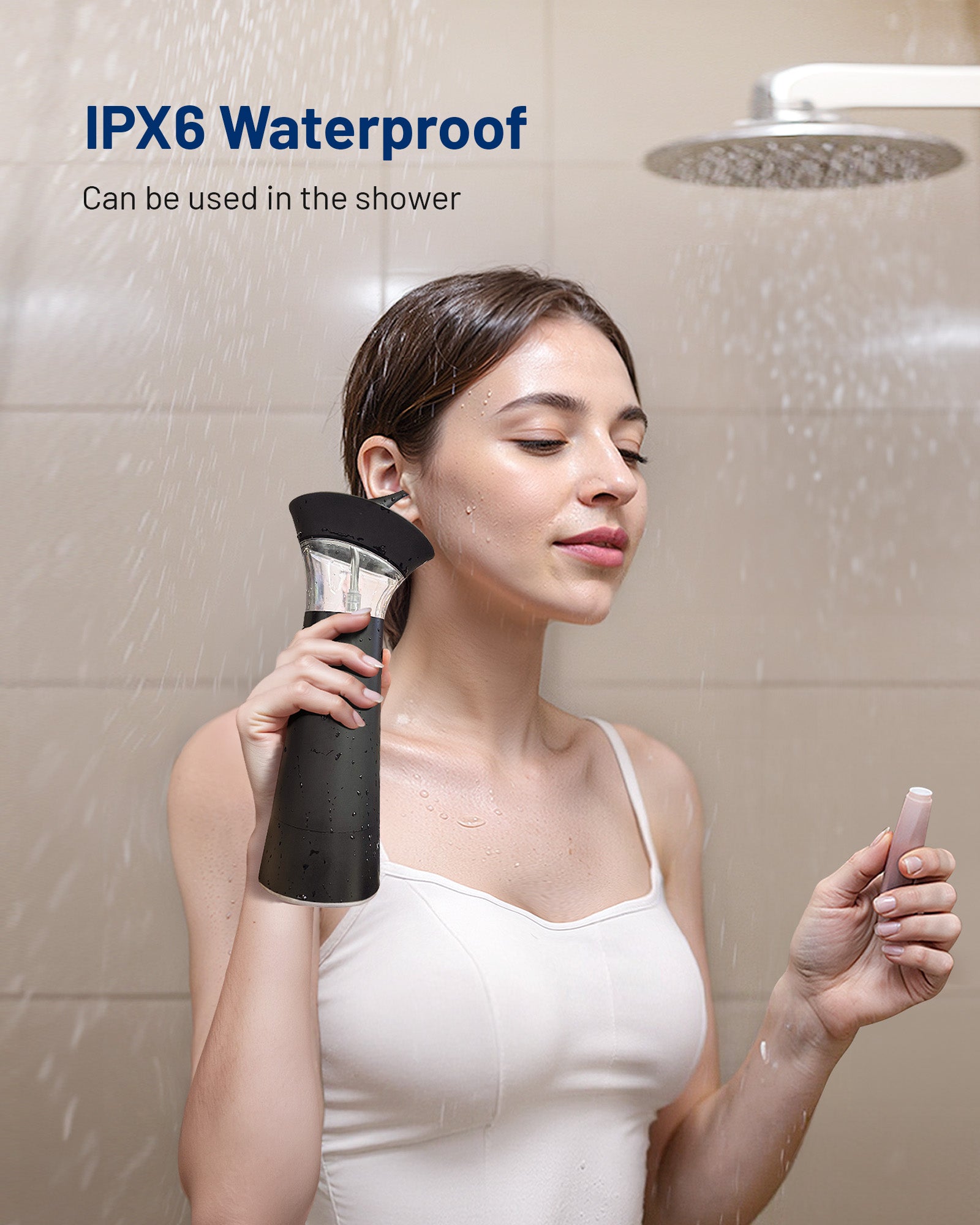 Ear Wax Removal with One-Piece Waste Tank, FSA-HSA-Eligible, Water Powered Ear Cleaner, Electric Ear Cleaning Kit with Water Temperature Sensor, Ear Irrigation Flushing System, Black