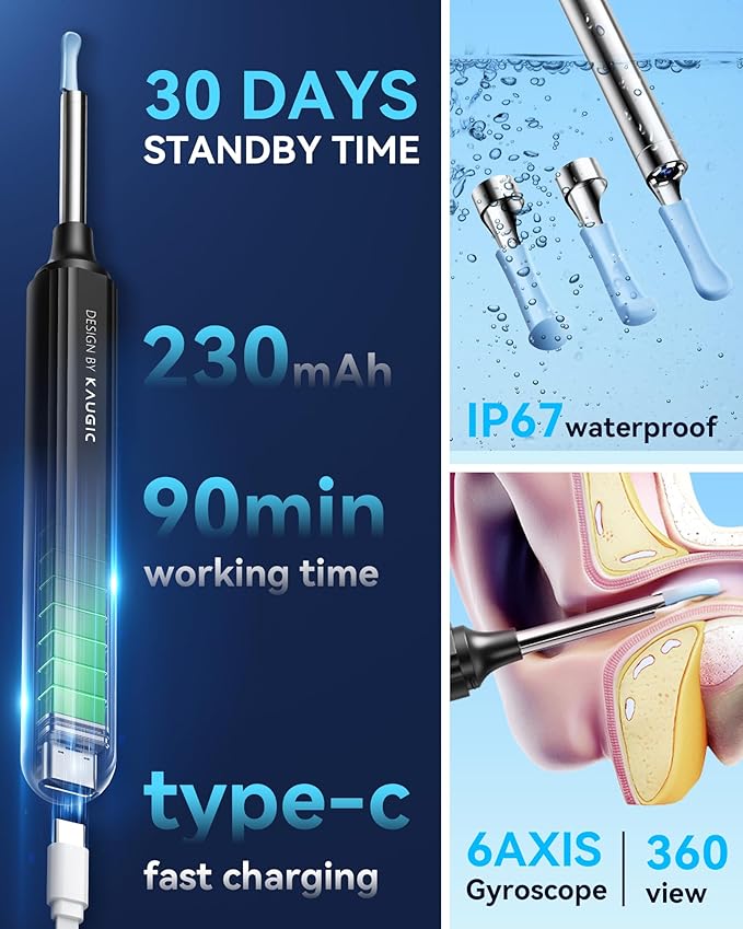 KAUGIC Ear Wax Removal Tool With Camera